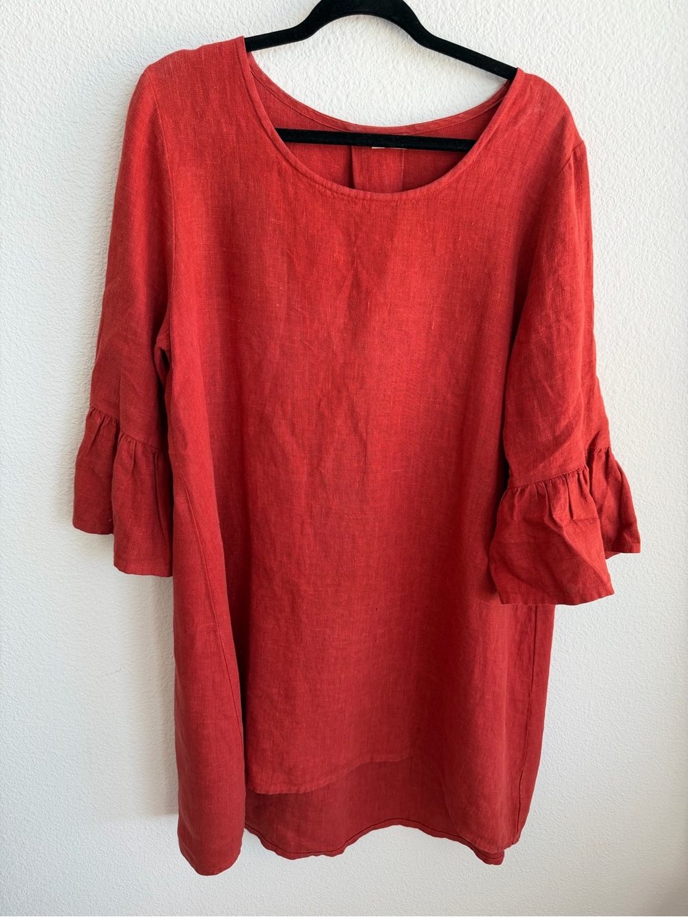 Bryn Walker 100% Linen Dress Lagen Look Boho Medium